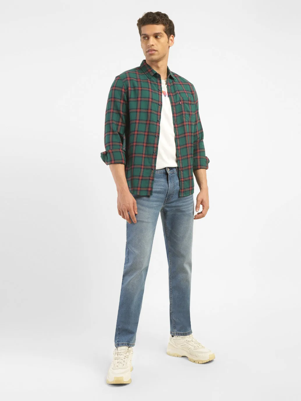 Men's 511 Blue Slim Fit Mid Rise Jeans Eco Friendly Lightweight Modern Trendy High Quality