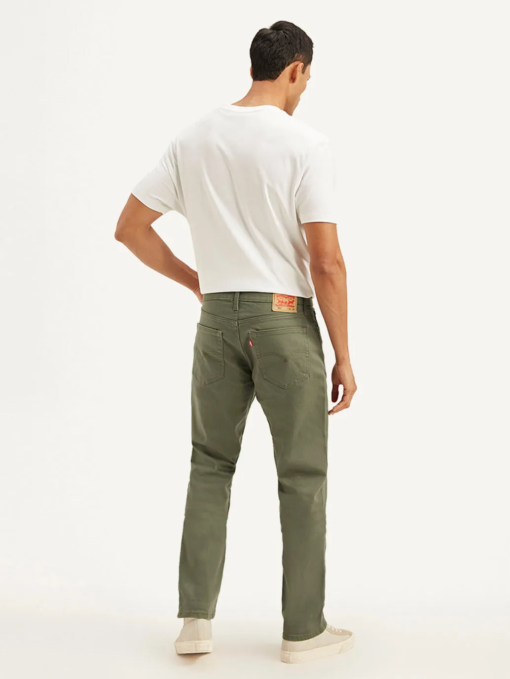 Men's 541 Olive Green Athletic Tapered Fit Mid Rise Jeans Timeless Option