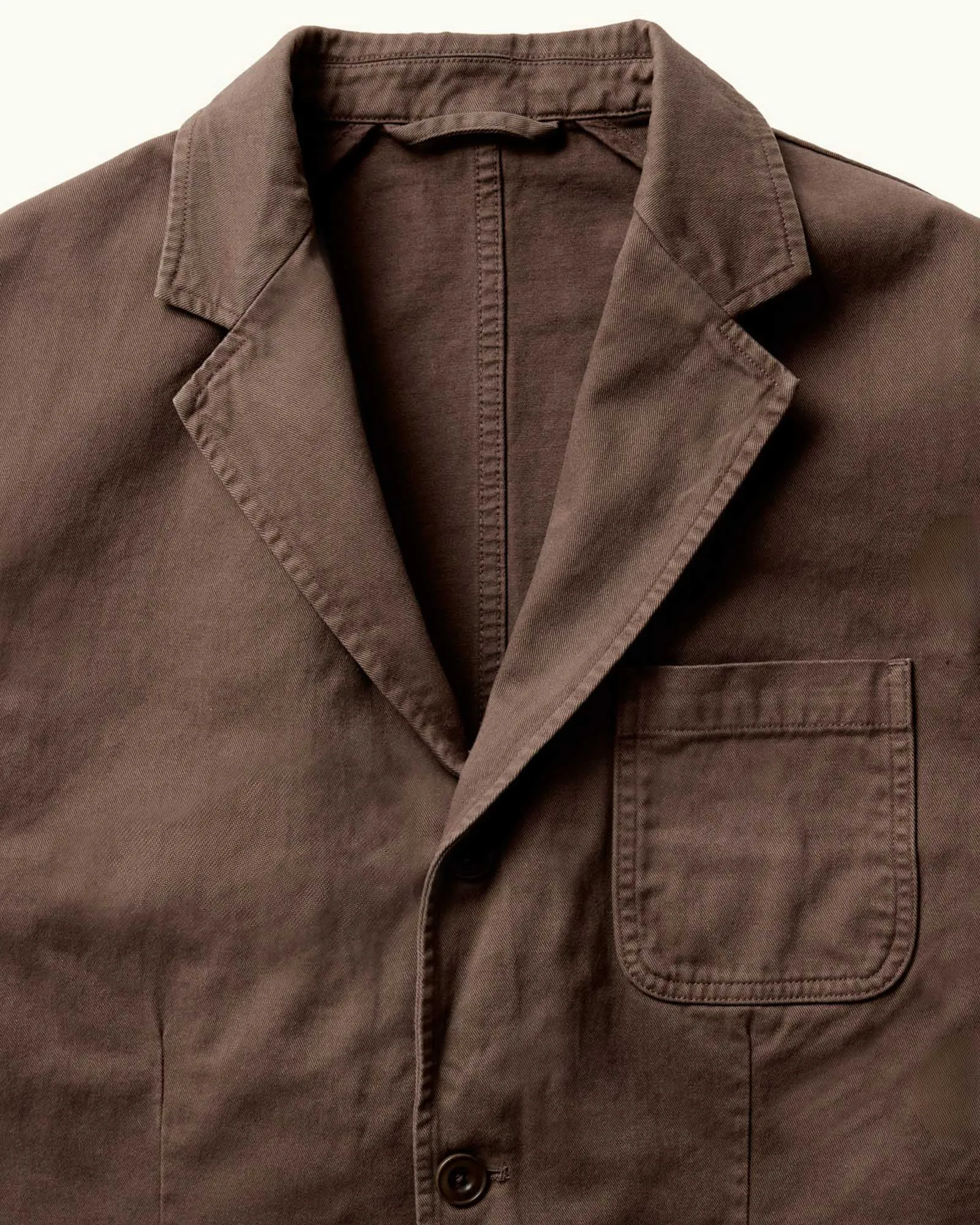 The Foundation Sportcoat in Organic Espresso Twill Active Wear UltraQuietMaterial