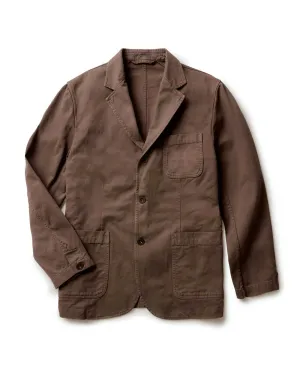 The Foundation Sportcoat in Organic Espresso Twill Durable Double Stitching
