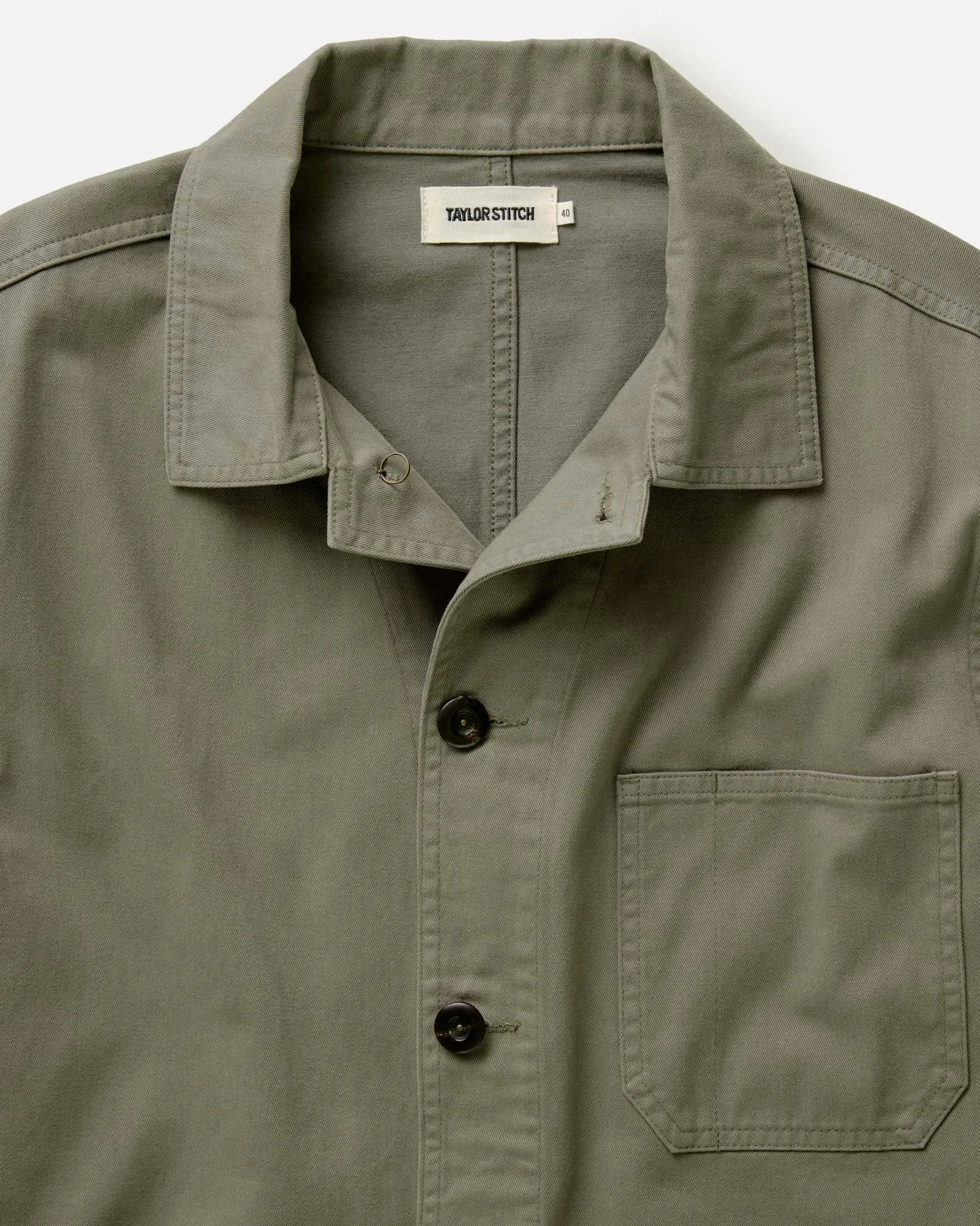 The Ojai Jacket in Organic Smoked Olive Foundation Twill City Ready Style