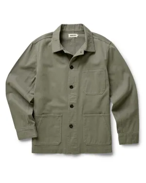 Effortless Layer Cold Ready Look The Ojai Jacket in Organic Smoked Olive Foundation Twill