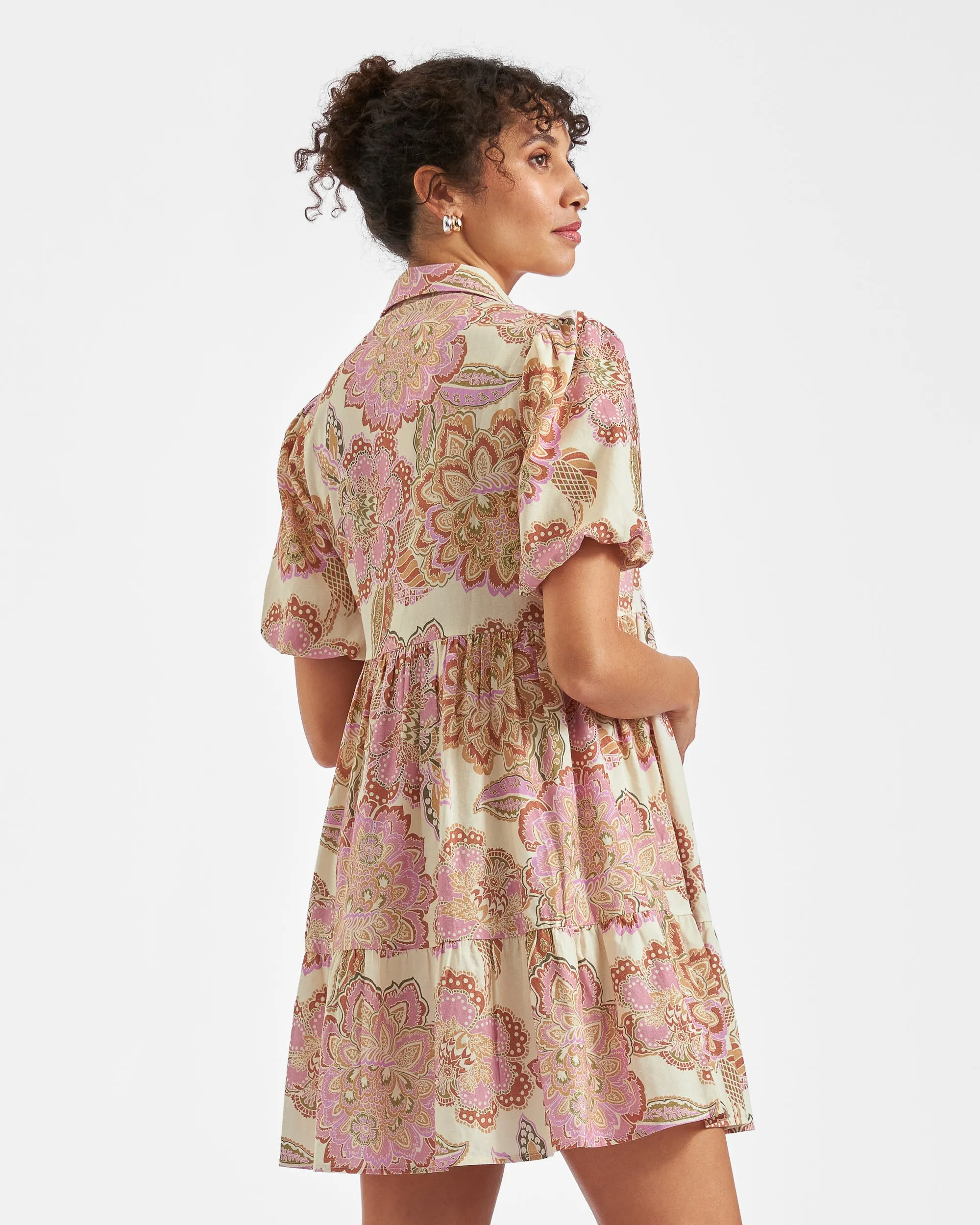 postpartum shapewear breastfeeding friendly Hope Linen Dress  Natural