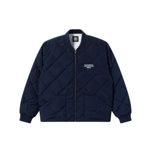 AntiPilling Finish Quick Access Hidden Pockets HWC LABEL EMBROIDERED QUILTED JACKET NAVY