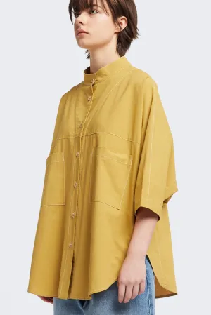 Ergonomic Sleeve Cut Nautical Look Idyll Shirt Mustard