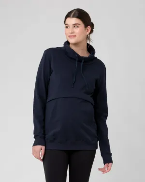 growing family breastfeeding in public Joey Nursing Jumper Navy