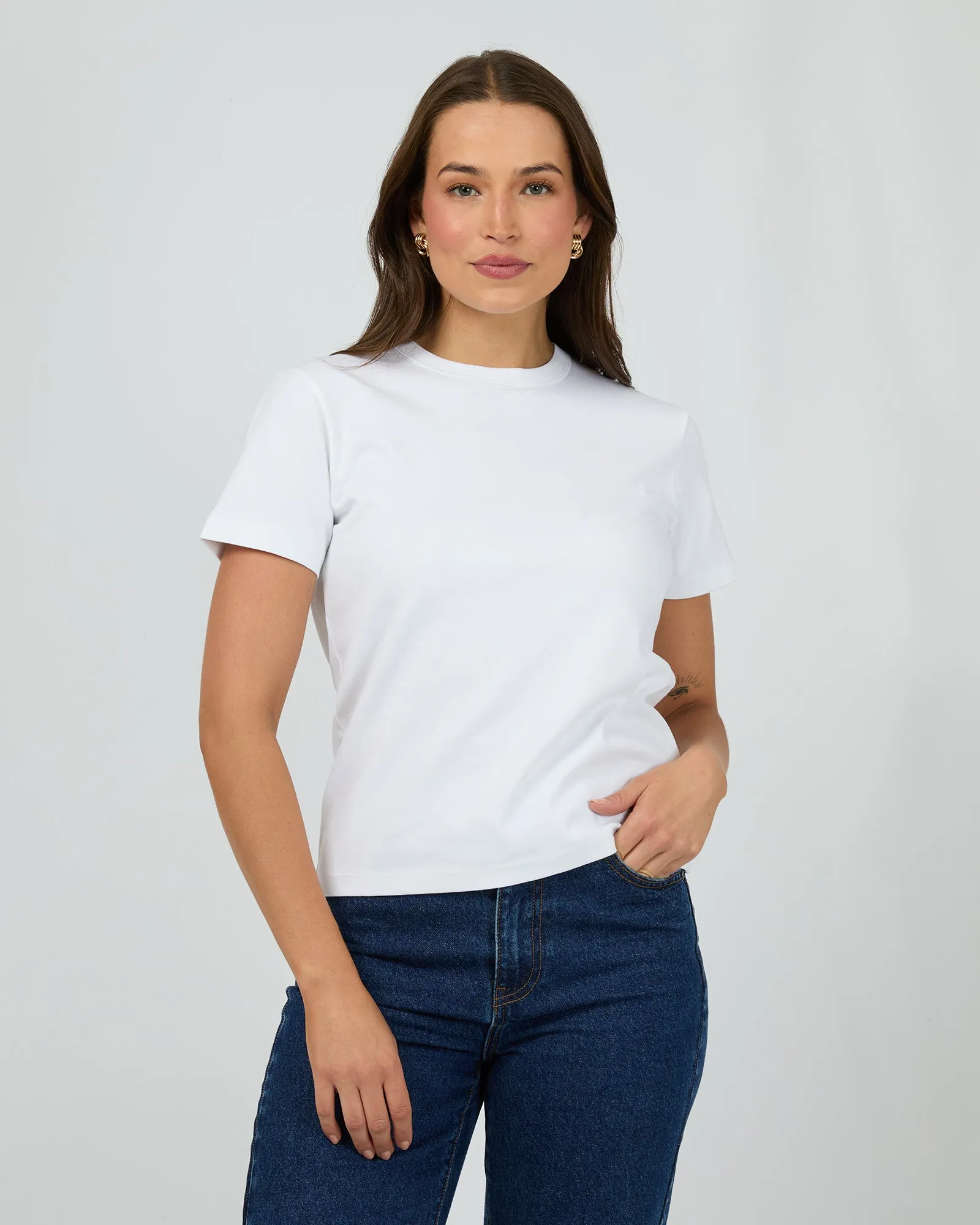 Regular Tee White Cozy Wear High Density Fabric