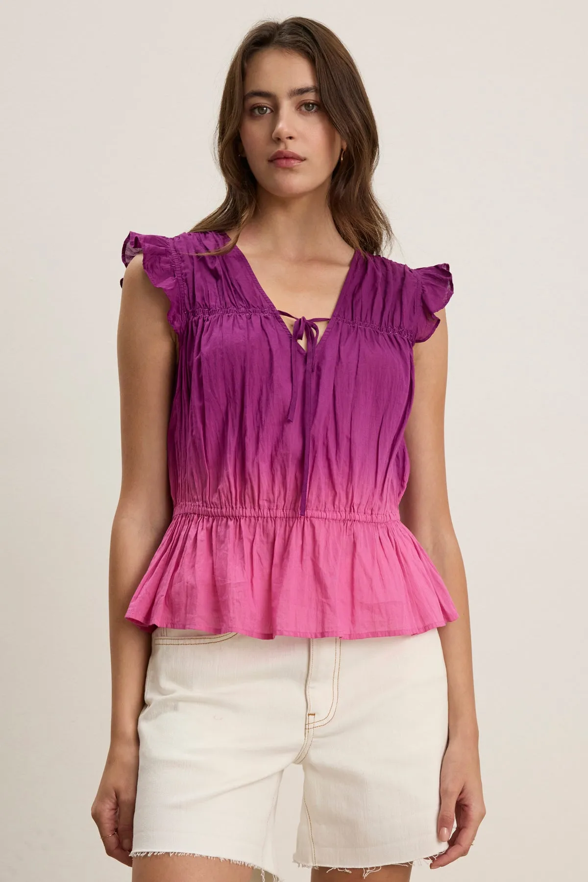 Contrast Stitch KAIA BLOUSE