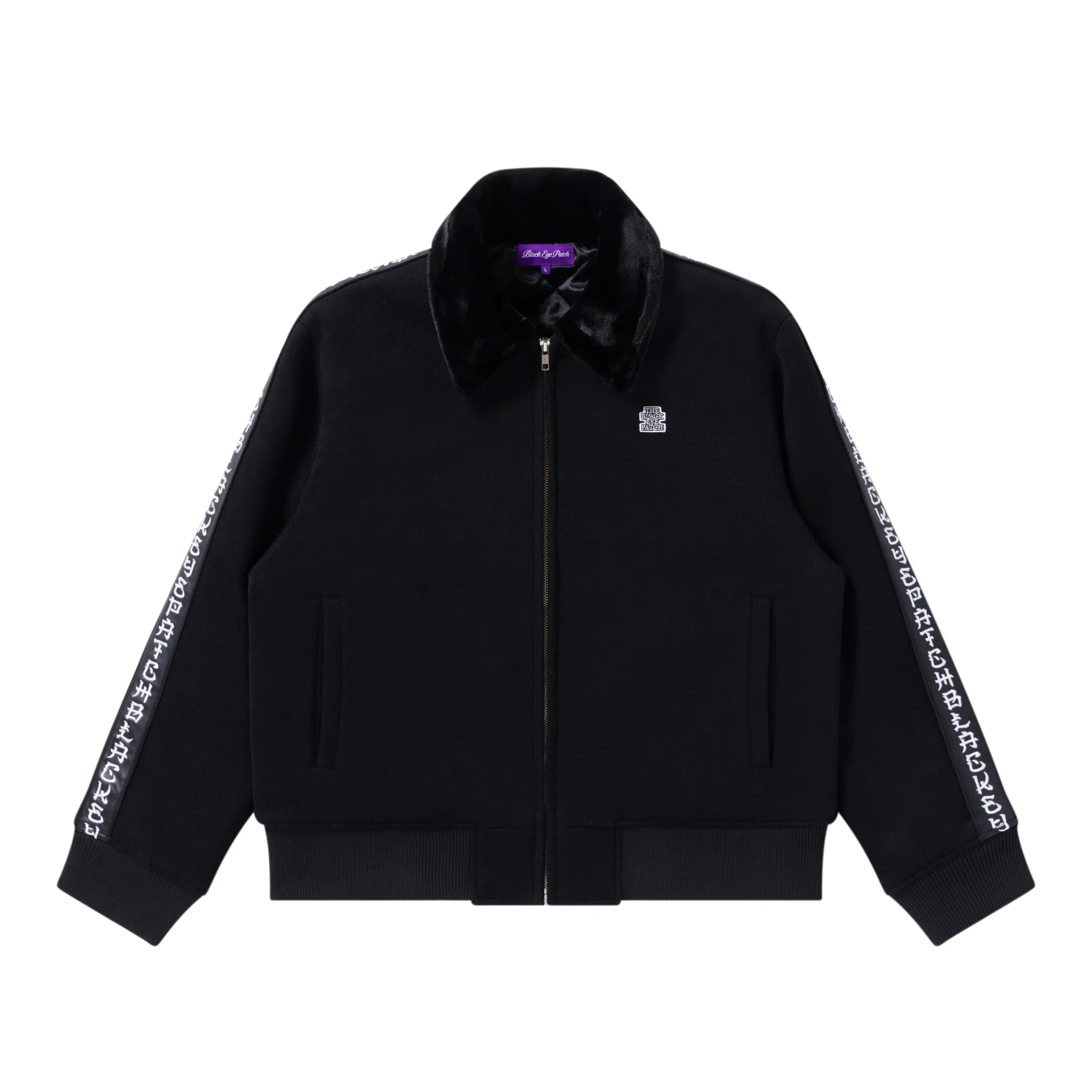 KANJI TAPED OG LABEL COLLARED JACKET BLACK Lightweight insulation Modular Layering System