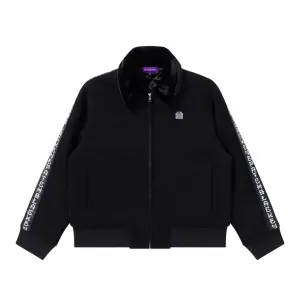 Layered Comfort Look Windproof Technology KANJI TAPED OG LABEL COLLARED JACKET BLACK