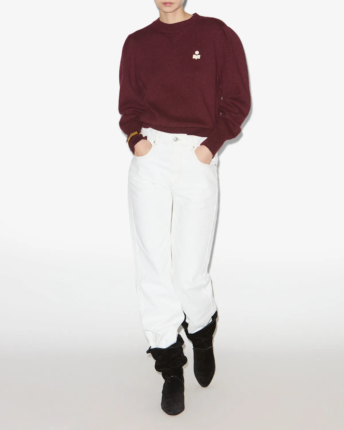 Minimalist Button Placket Eco Friendly Dye KELAYA SWEATER