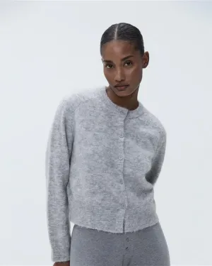 Knit Cardigan - Light Grey Melange Urban Trendy