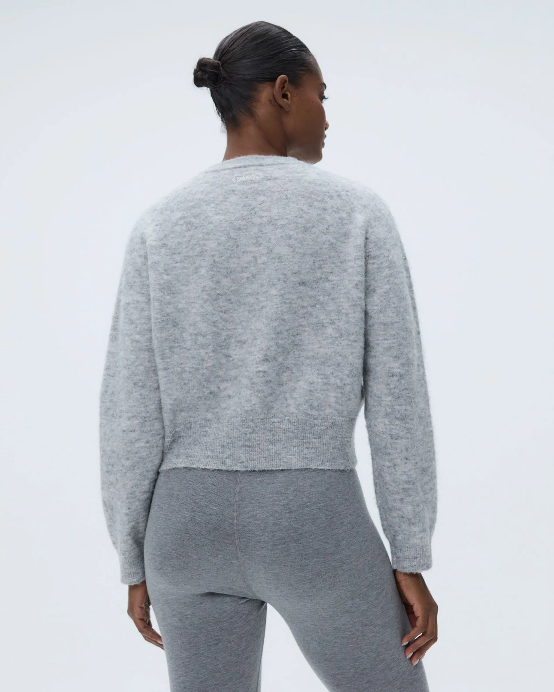 AntiSnag Yarn Technology Light Weight Knit Cardigan - Light Grey Melange