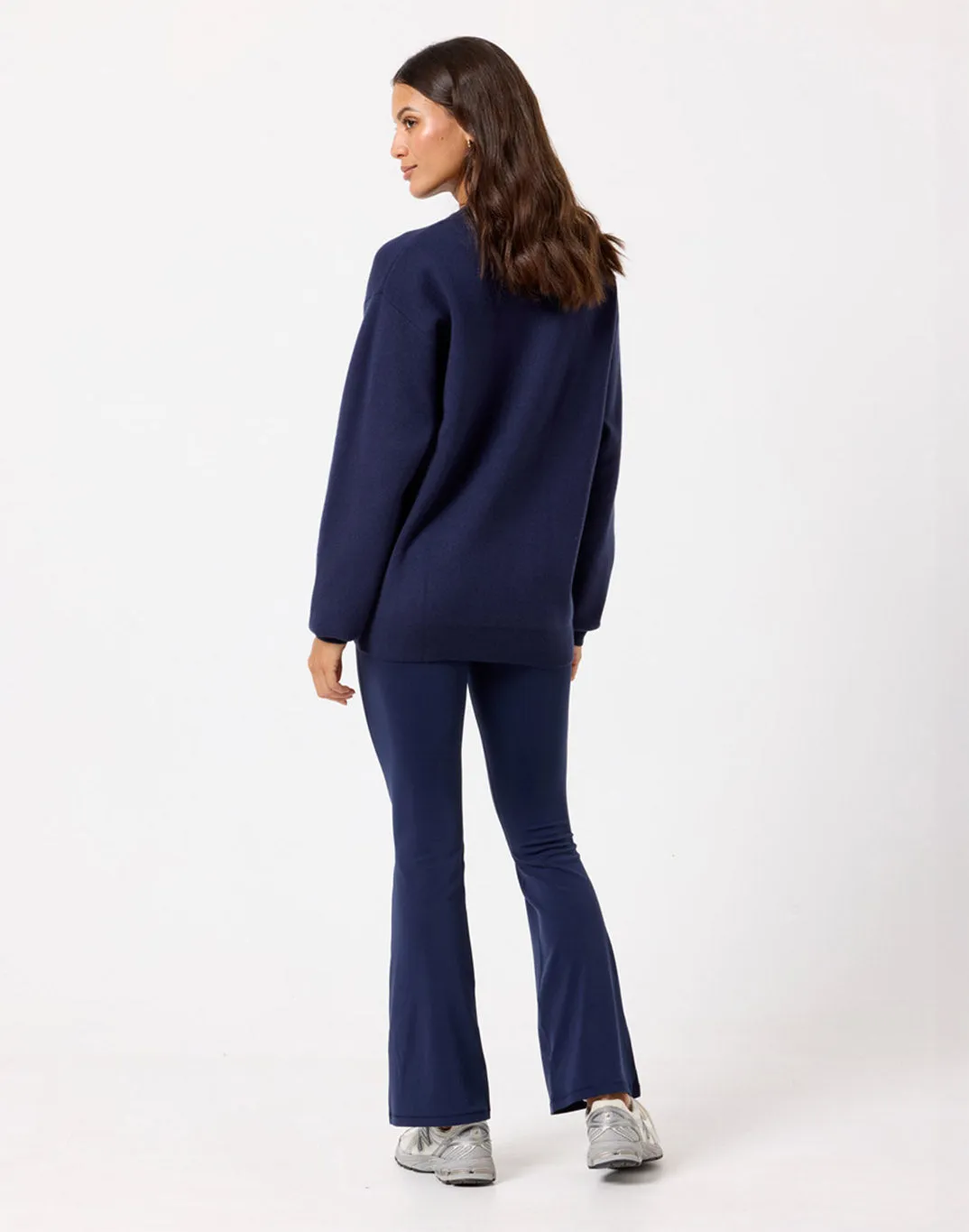 Knit Crew in Twilight Navy Ribbed collar