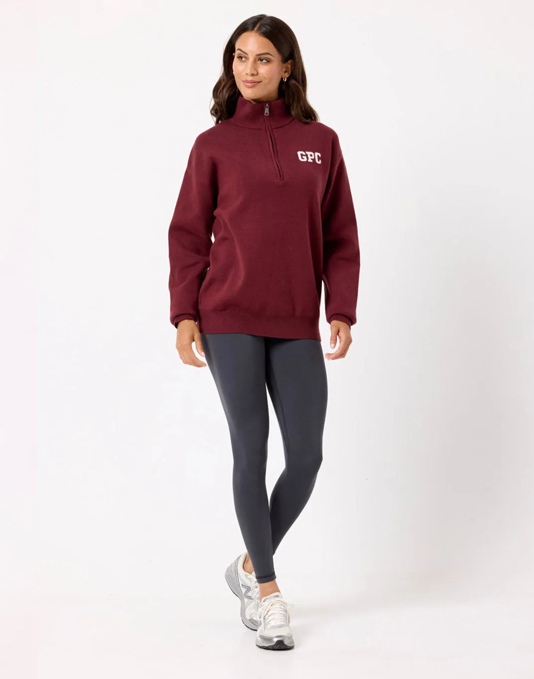 Knit Half Zip in Mulberry Mid layer Fabric Softener Compatibility Chart