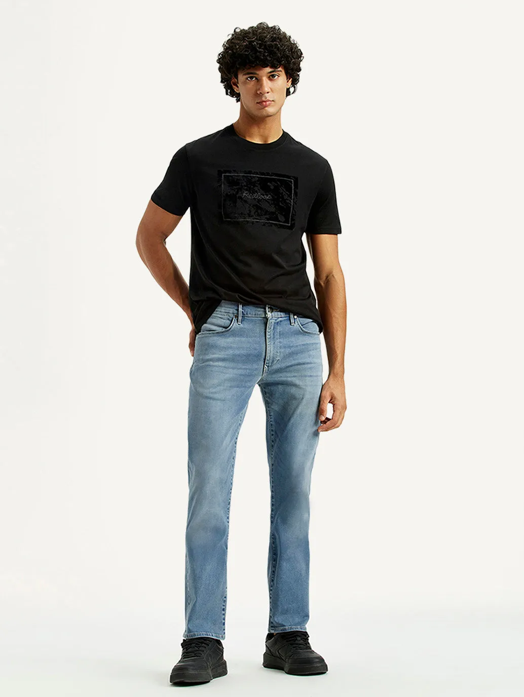 Men's Redloop 511 Dark Indigo Slim Fit Mid Rise Jeans Sustainable Road Trip Style Focus