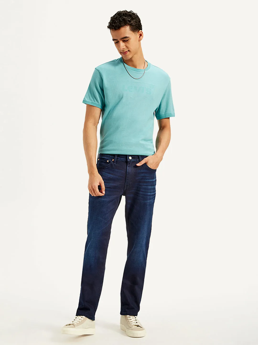 Sleek Option Office Wear Weekend Warrior Trend Setter Men's 511 Navy Blue Slim Fit Mid Rise Jeans