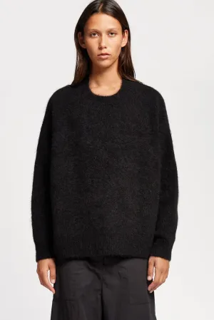 Laurel Crew Neck Knit Black Daily Comfort Cool Layering