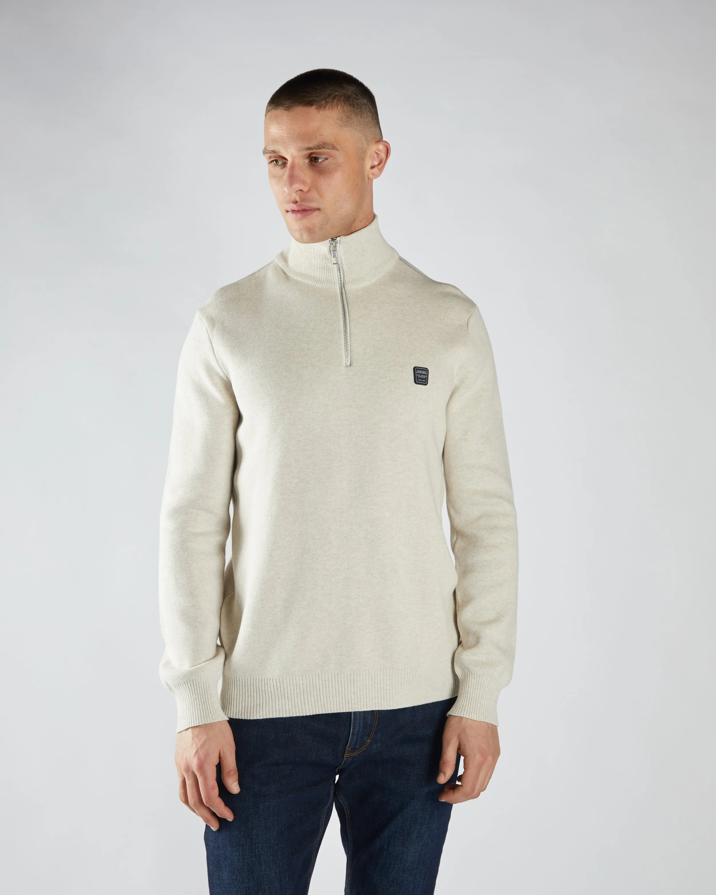 Pete Half Zip Crumb Marl Mid layer High Elasticity
