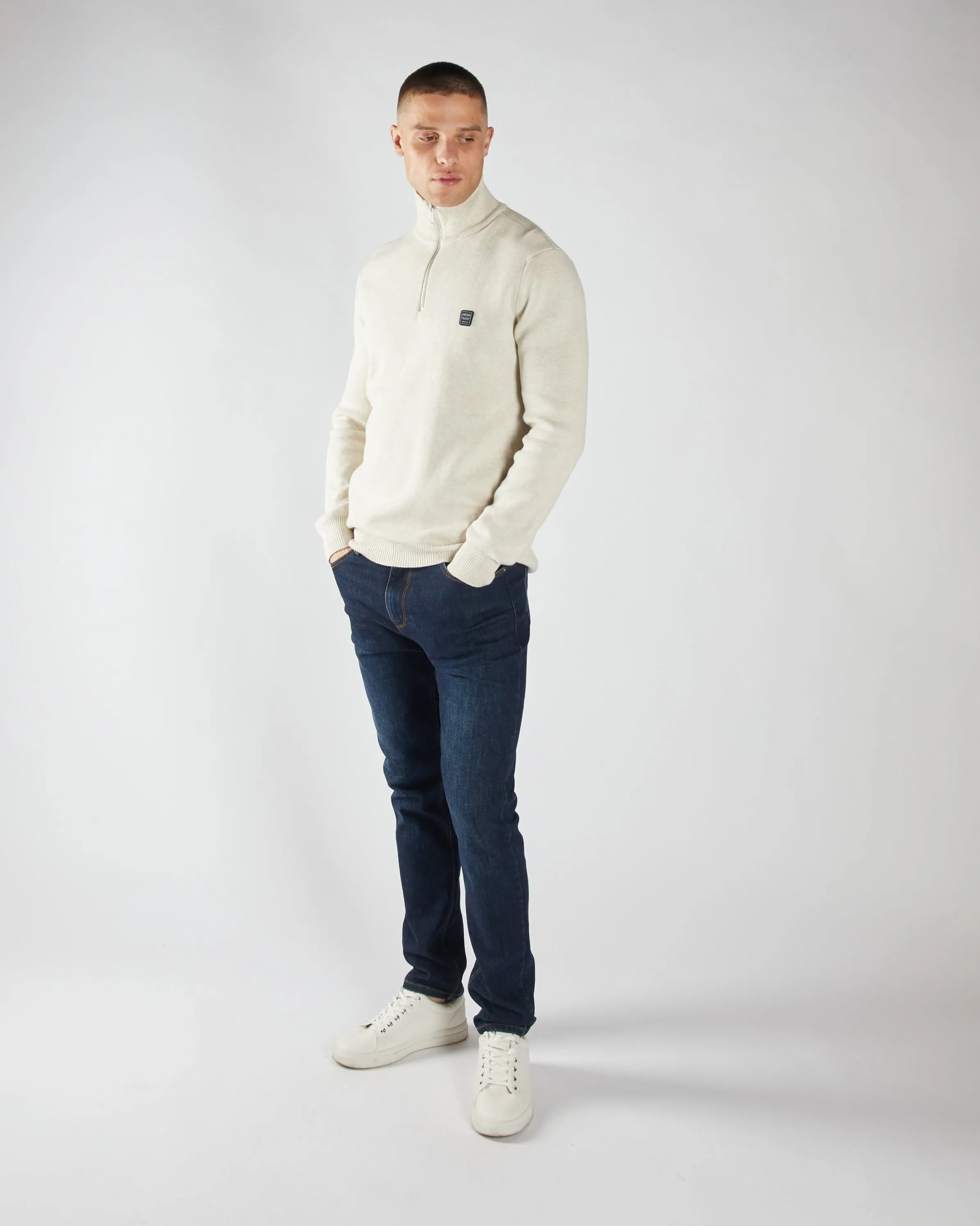 Lightweight Form Pete Half Zip Crumb Marl