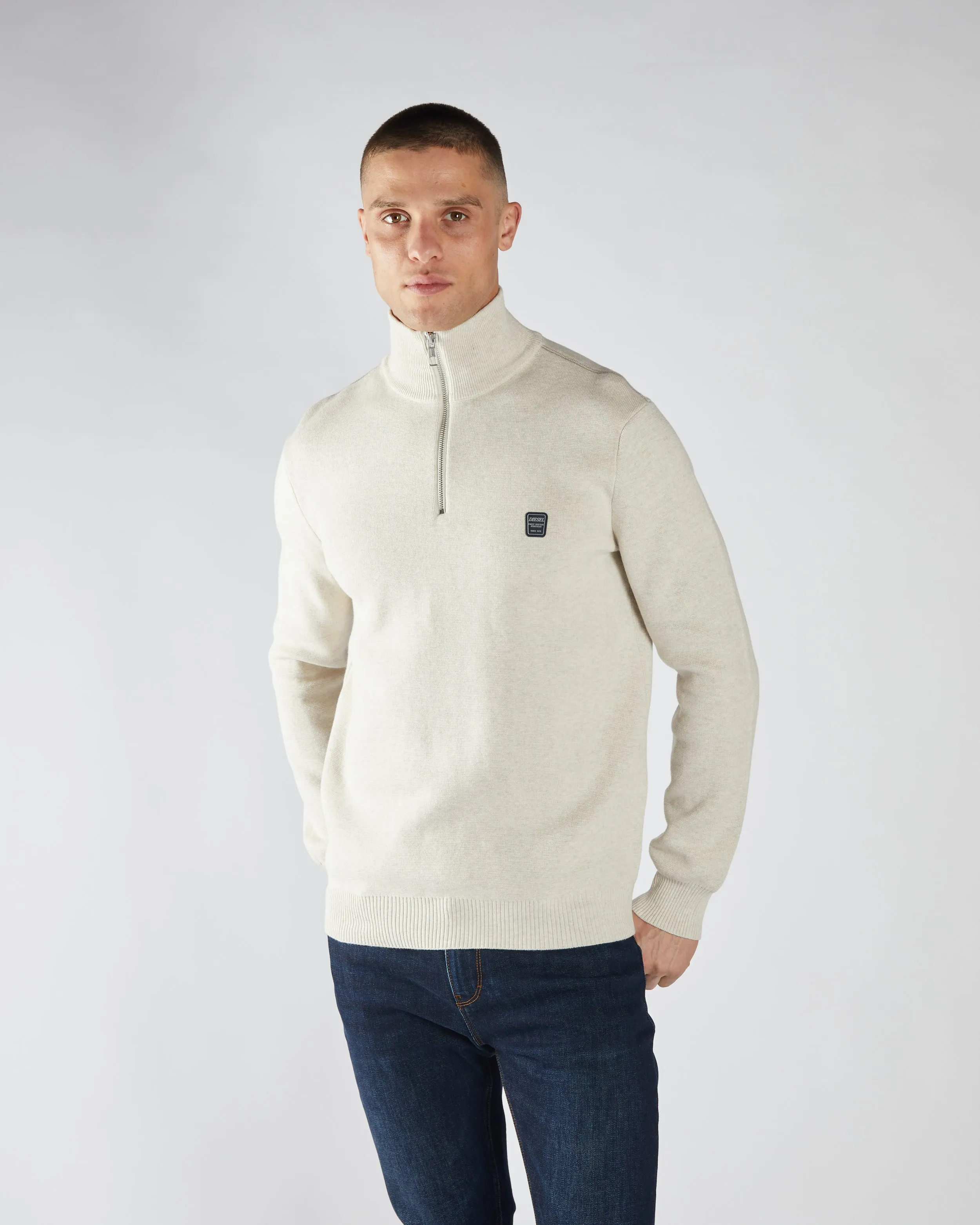 Casual Layer Pete Half Zip Crumb Marl