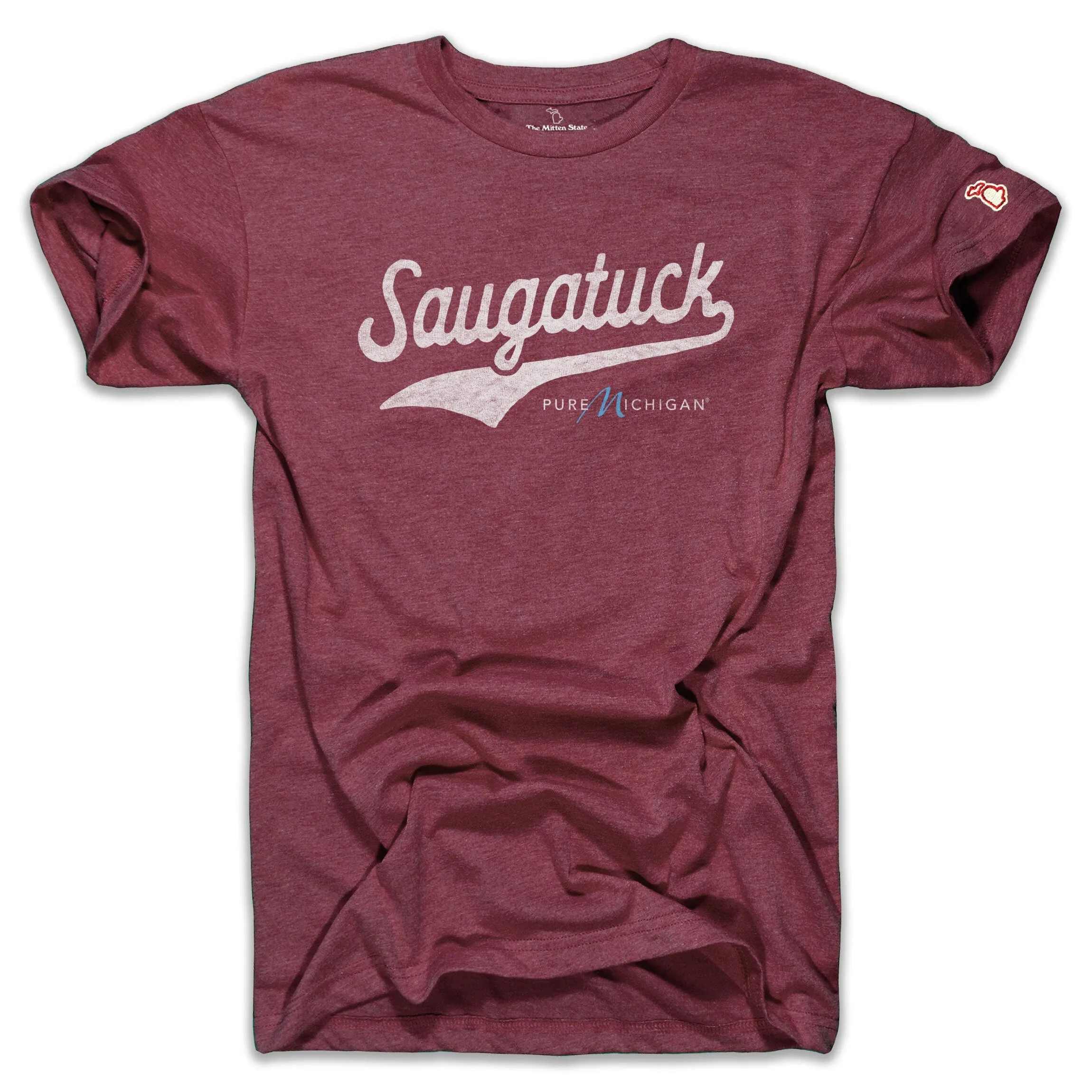 PURE MICHIGAN - SAUGATUCK SCRIPT (UNISEX) Versatile Style Trend
