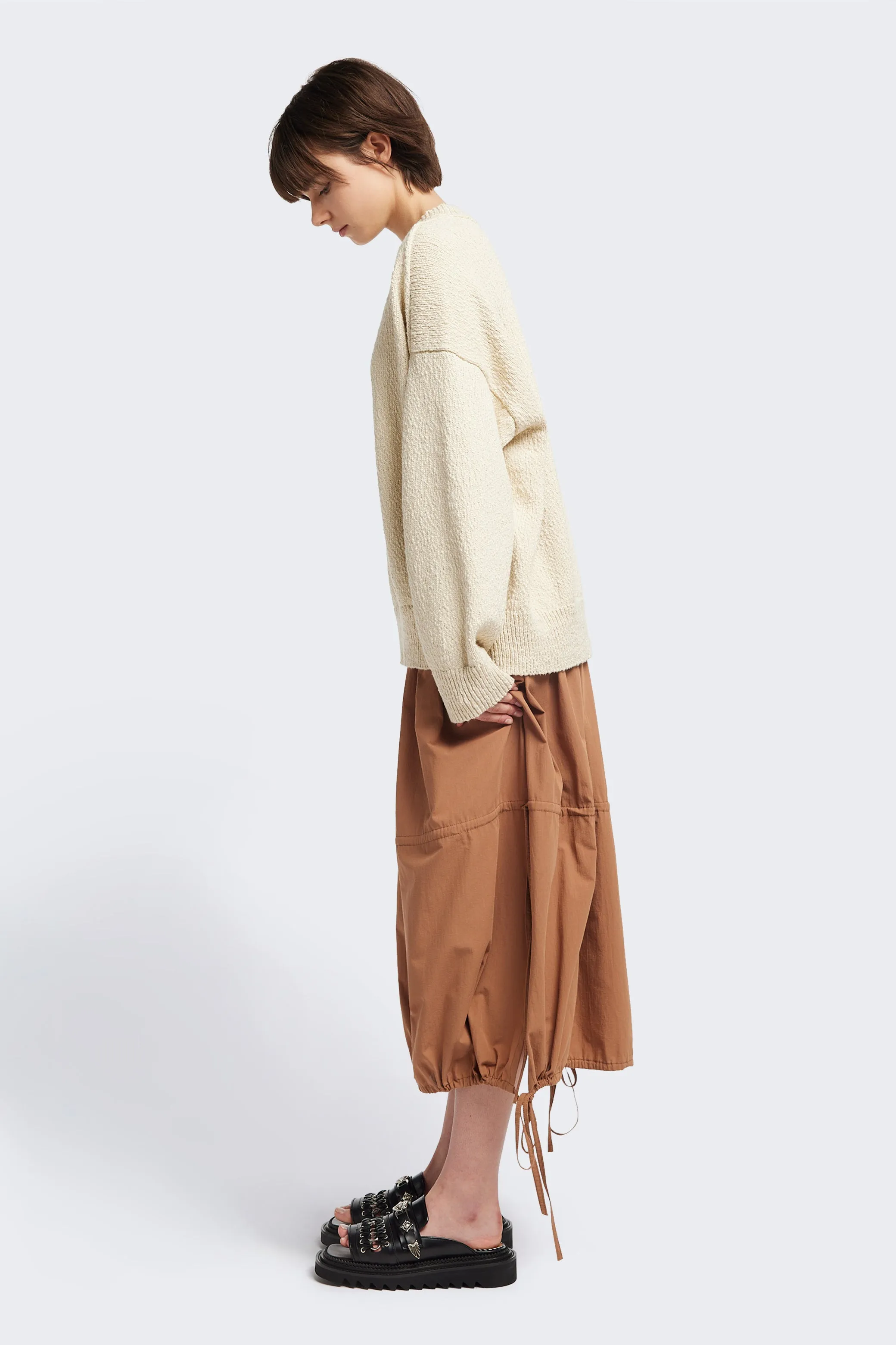 City Comforted Leeway Knit Sweater Ecru