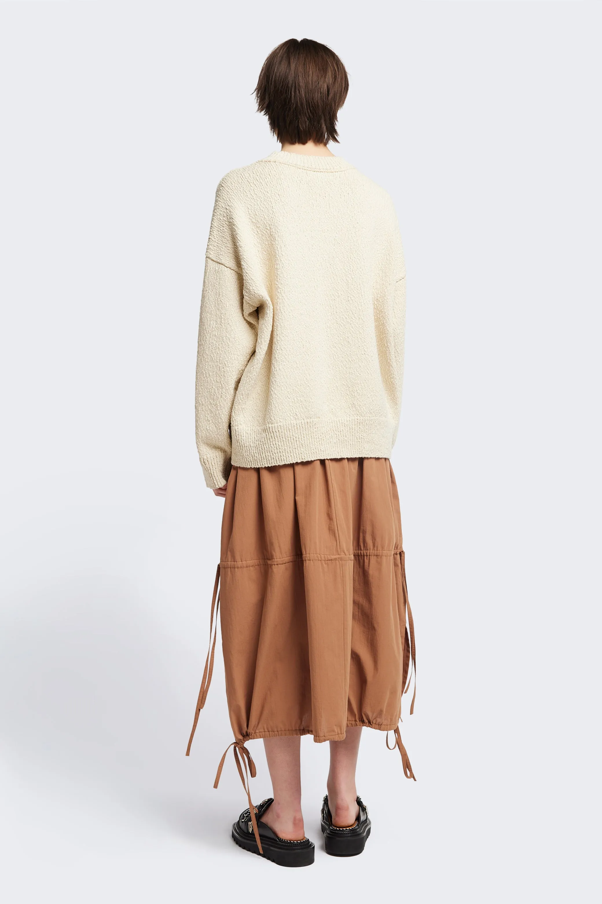 Leeway Knit Sweater Ecru Simple Form