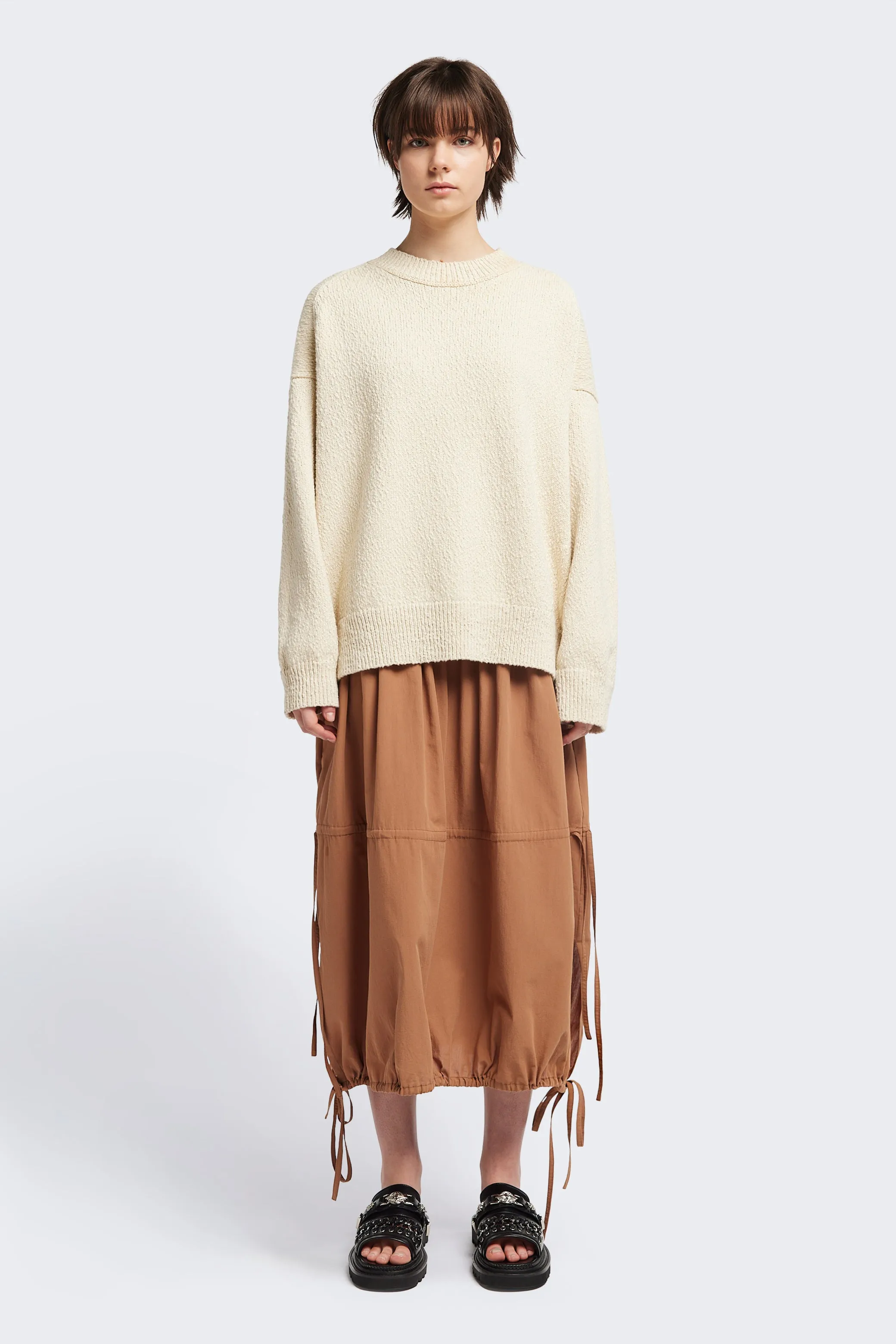 Street Comforted Essential Comfort Leeway Knit Sweater Ecru