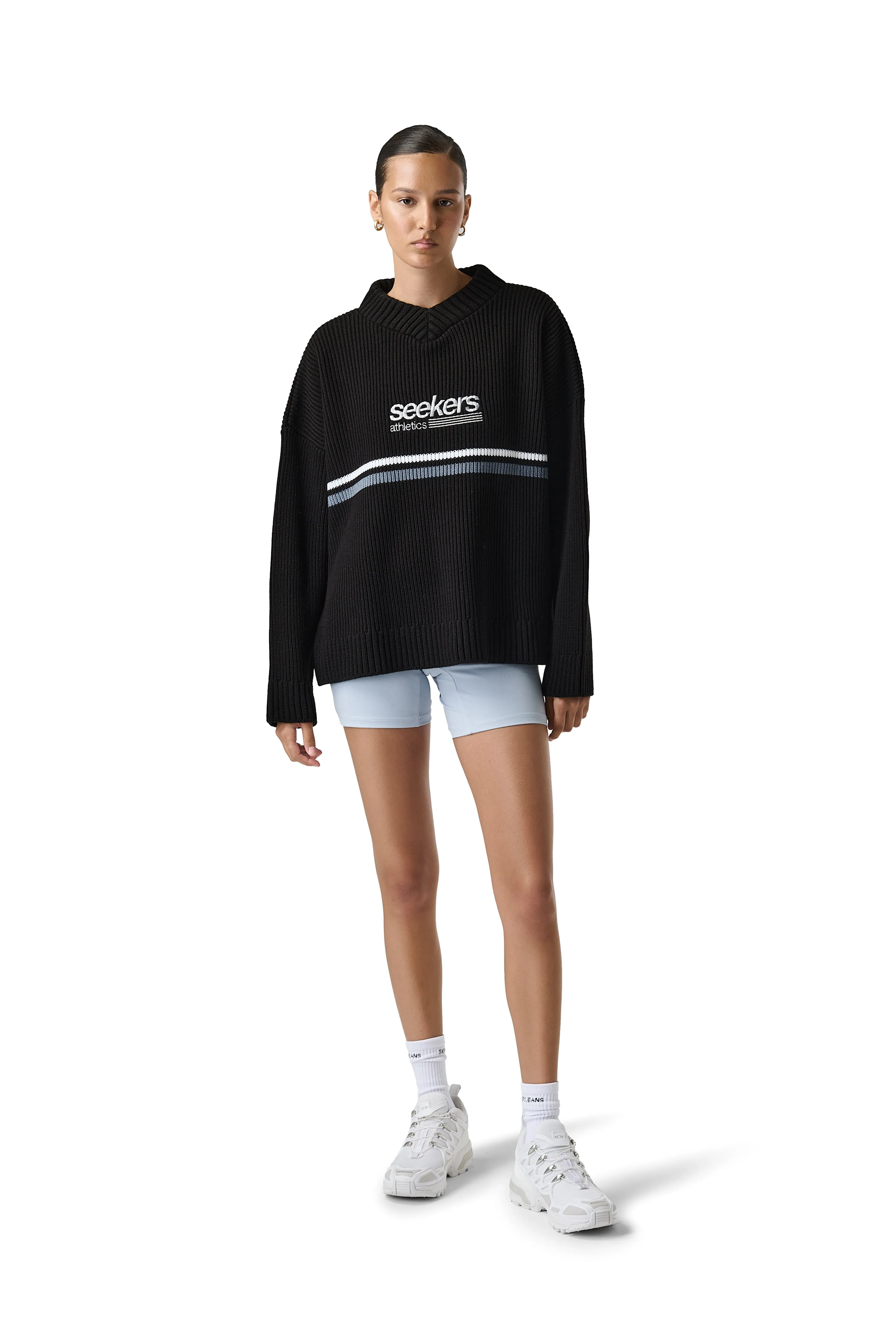 Leisure Knit Sweater Neutral Tones Street Comforted