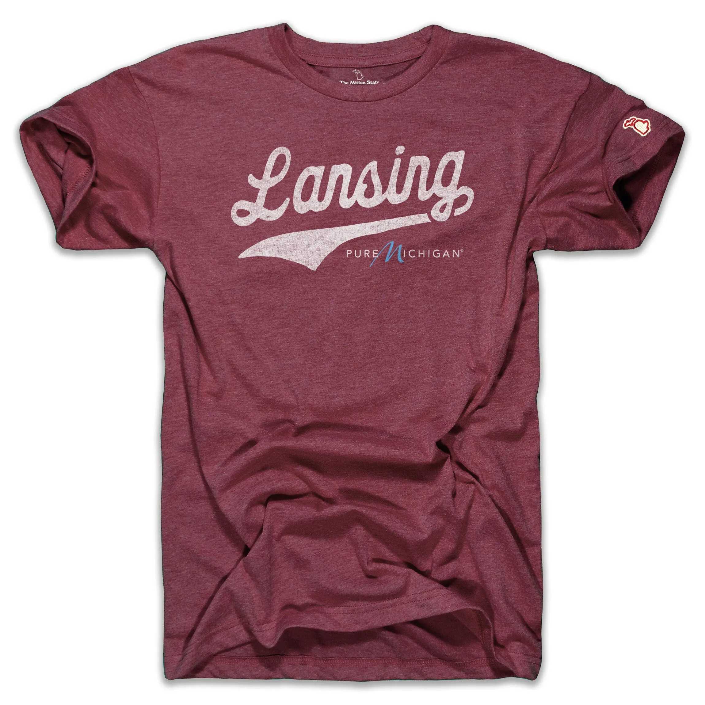 PURE MICHIGAN - LANSING SCRIPT (UNISEX) Casual Comfort Top Machine washable
