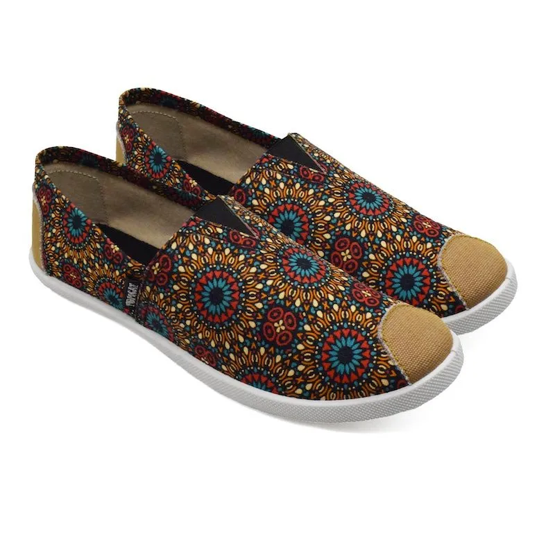 Comfort Memory Foam Emmy Chapisha Canvas Shoes - Multi Green