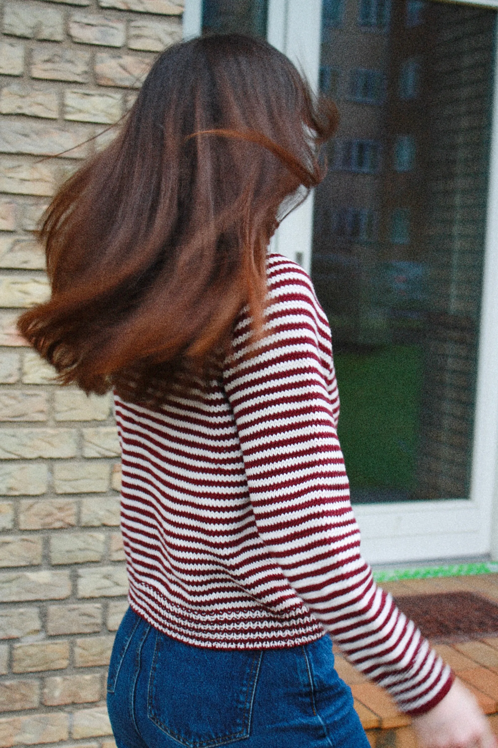 Stripe Overload Turtleneck Layer Option Relax time