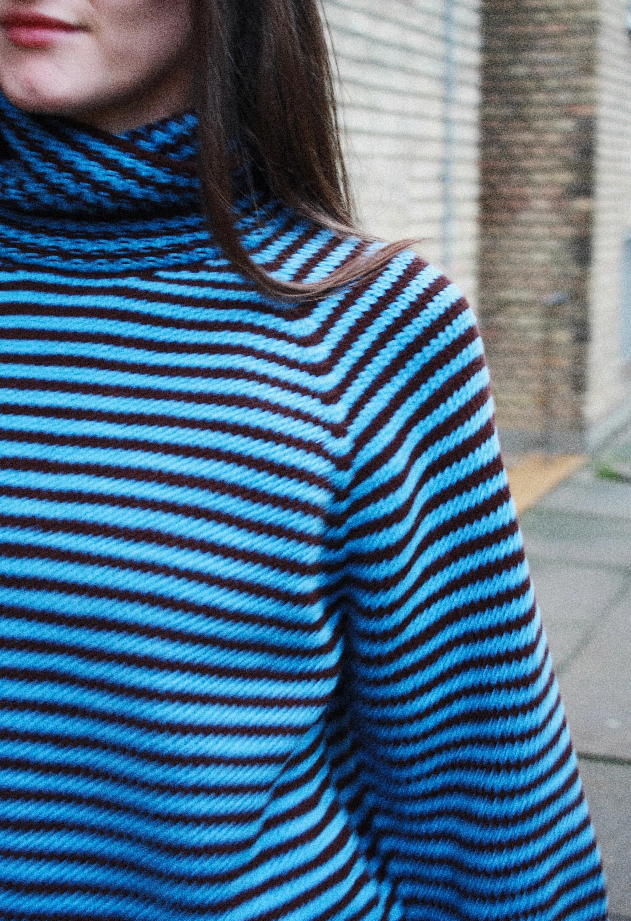 Stripe Overload Turtleneck Seam Free