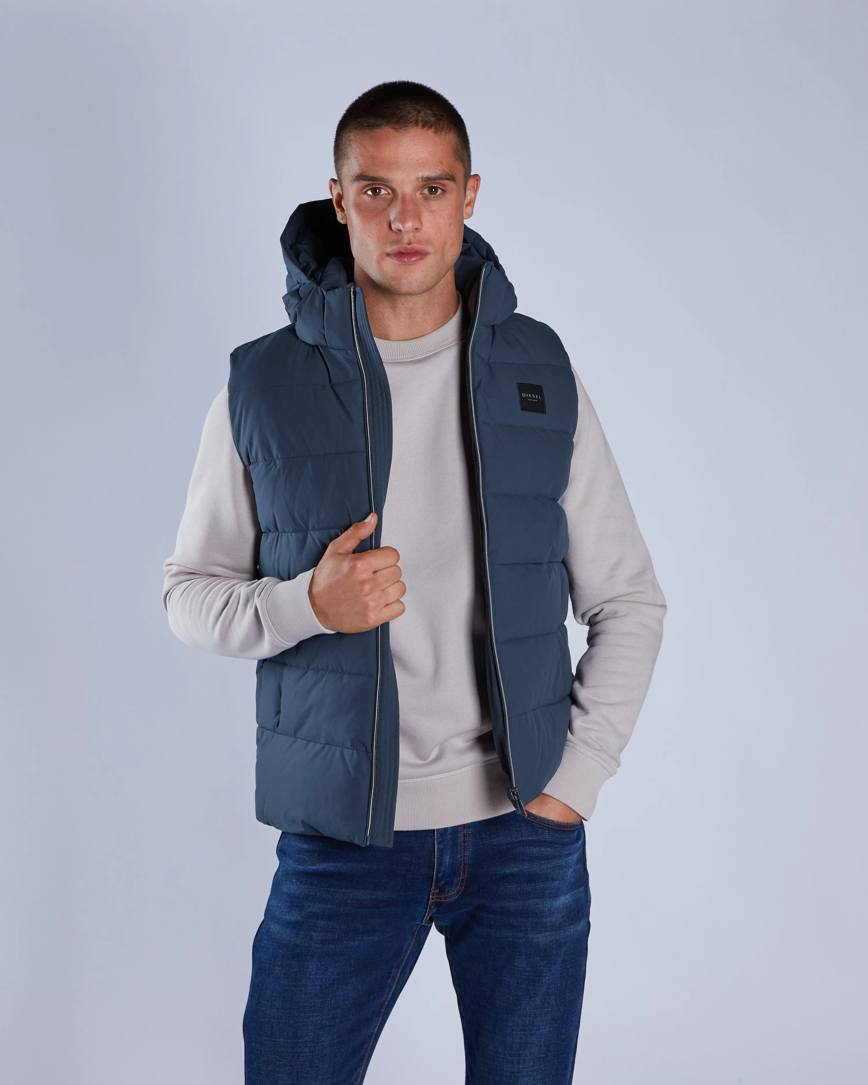 Dennis Gilet Petrol Blue Low Profile Fastening On The Go Layer