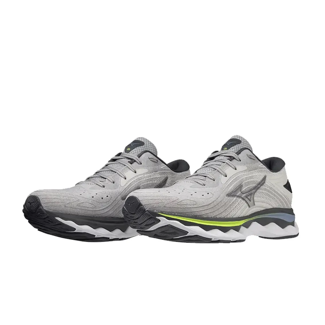 Womens Mizuno Wave Sky 6 (Wide) - Ultimate Gray / Silver / Purple Impression dancing shoes Neutral design