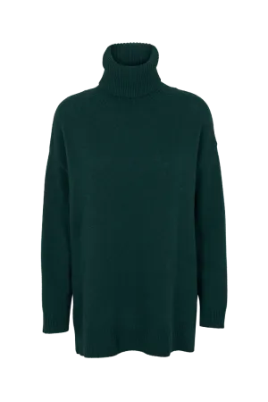 Line T-Neck - Rain Forest Ribbed Hem Detail Recycled Polyester Thread