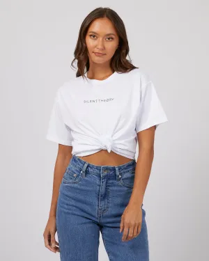 Logo Tee White Versatile Top