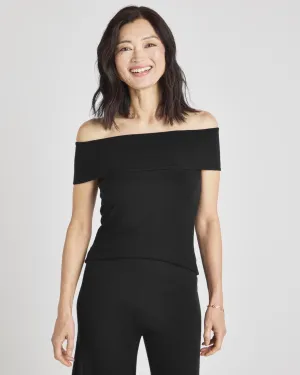 LoopKnit LYR Off-Shoulder Top Microfiber texture