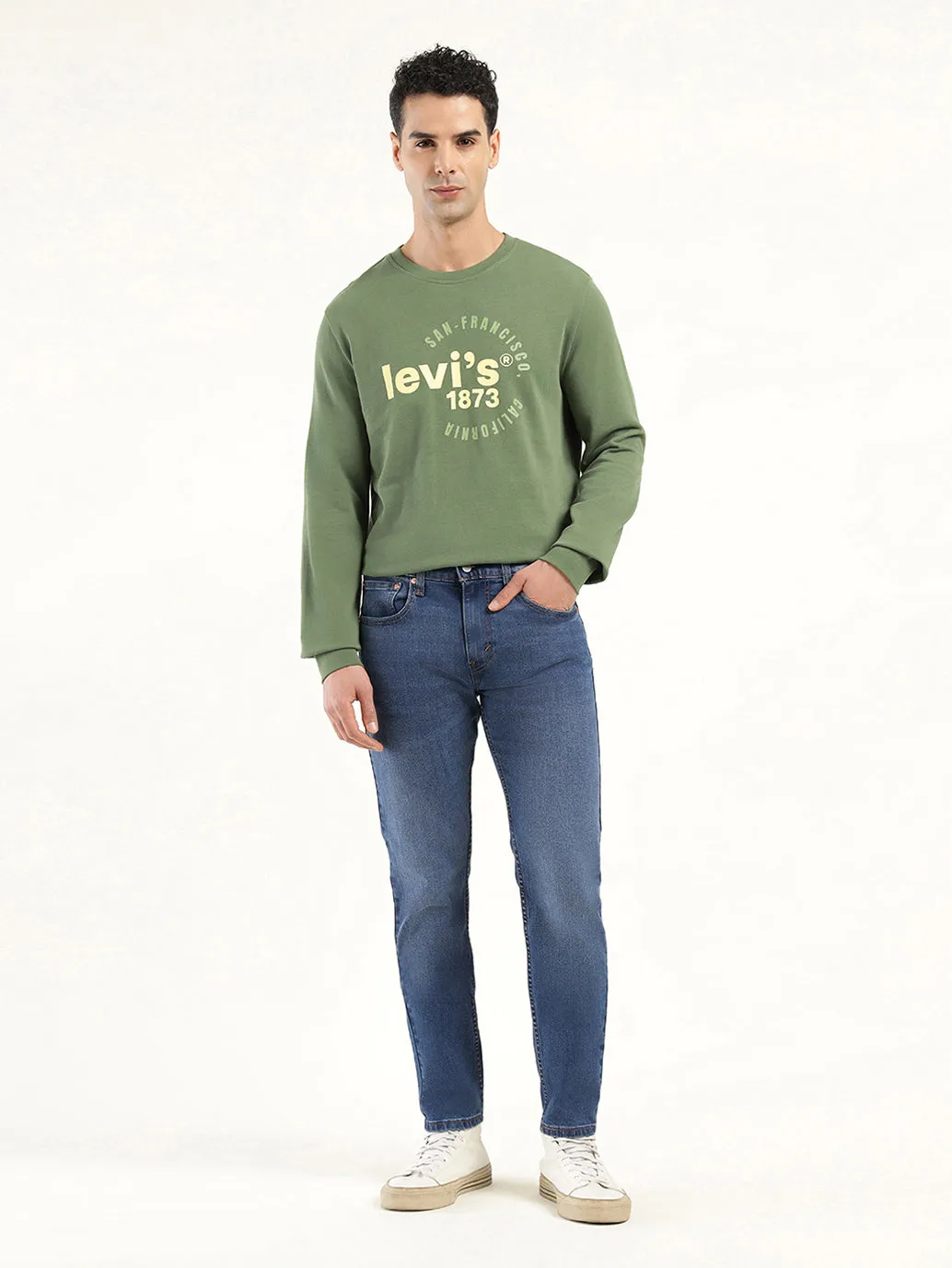 Daily Style Urban Look Men's 512 Indigo Slim Tapered Fit Mid Rise Jeans