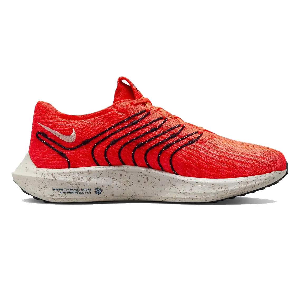Shock   Proof Air Channel Design Mens Nike Pegasus Turbo Next Nature - Bright Crimson / White-Hot Punch