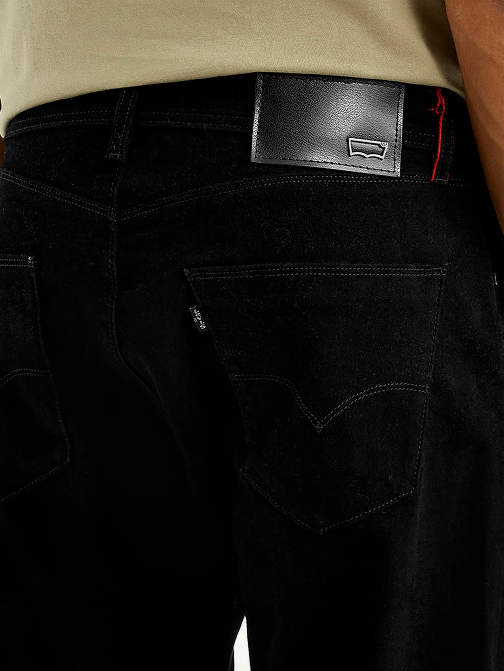 Men's Redloop 505 Black Straight Fit Mid Rise Jeans Evening Stroll Comfy