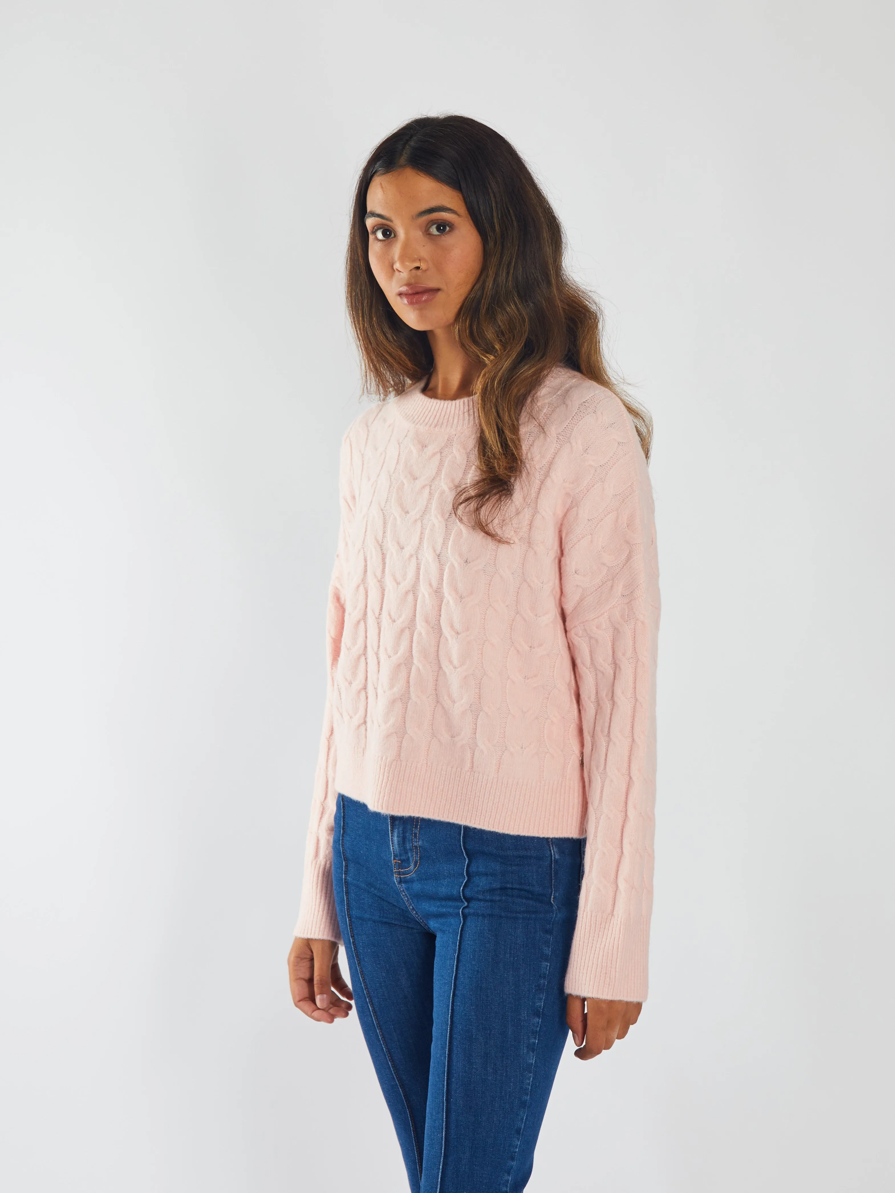 Seam Free Edges Eco Friendly Dye Madeline Knit Strawberry Cream