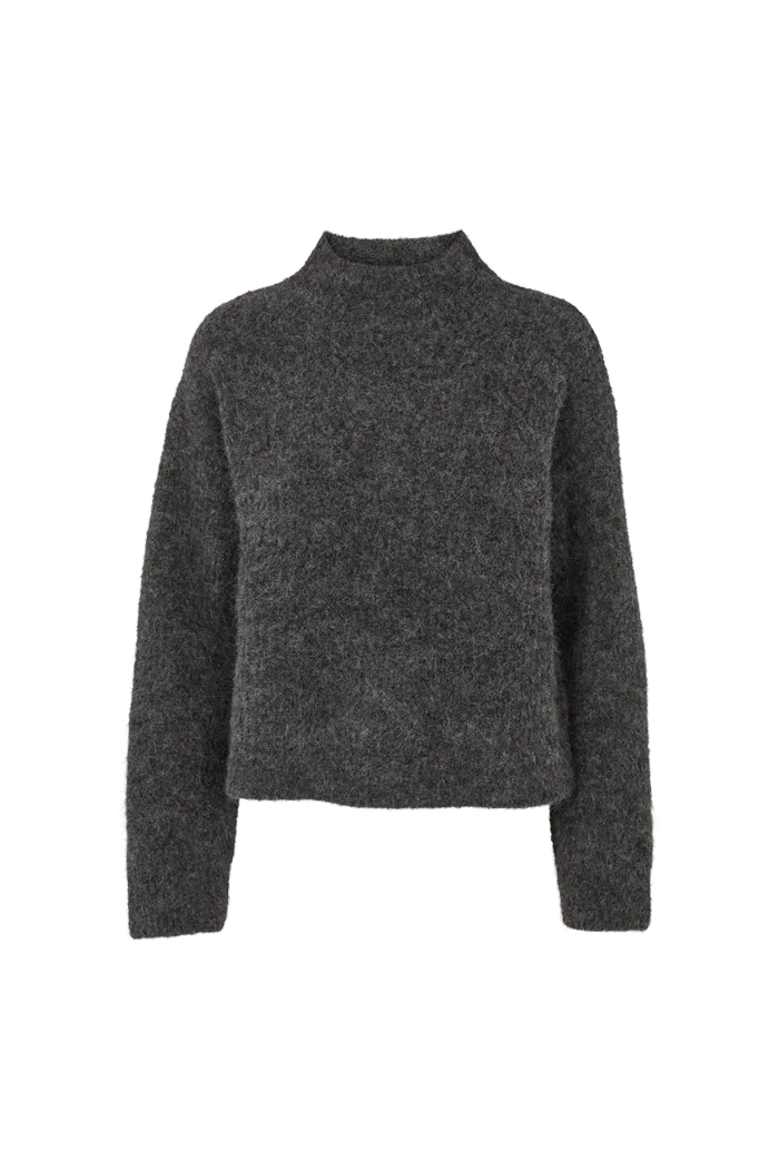 Magna H. Neck - Dark Grey Mel. Neutral Colors