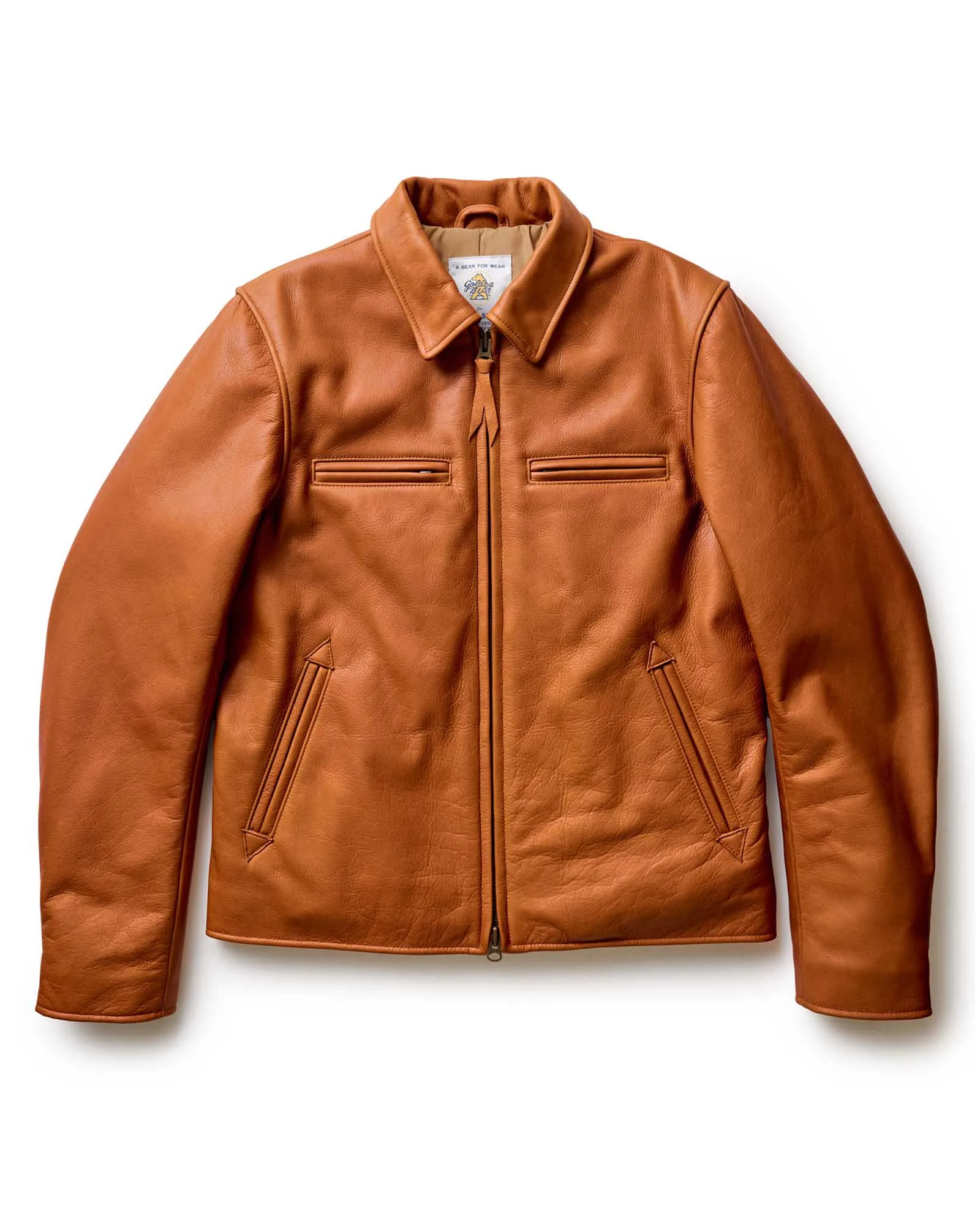 Versatile Design Easy Care Finish The Moto Jacket in Whiskey Steerhide