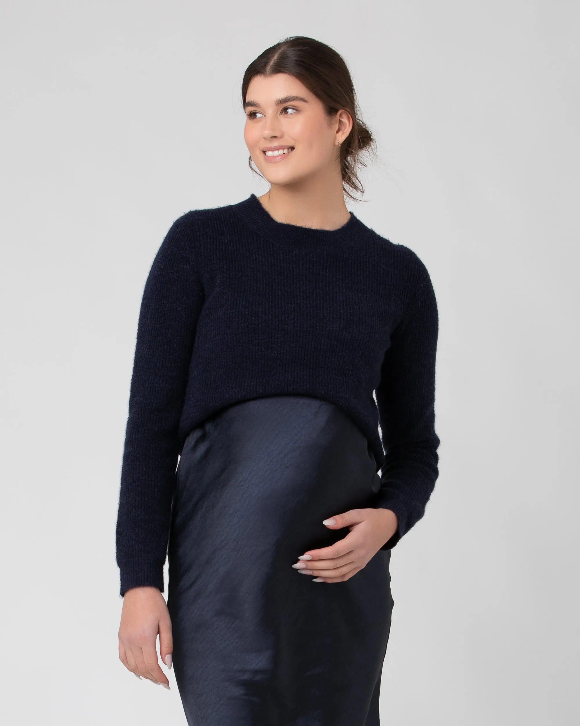 Basic Essentials Ankle length Mandy Detachable Nursing Knit Navy