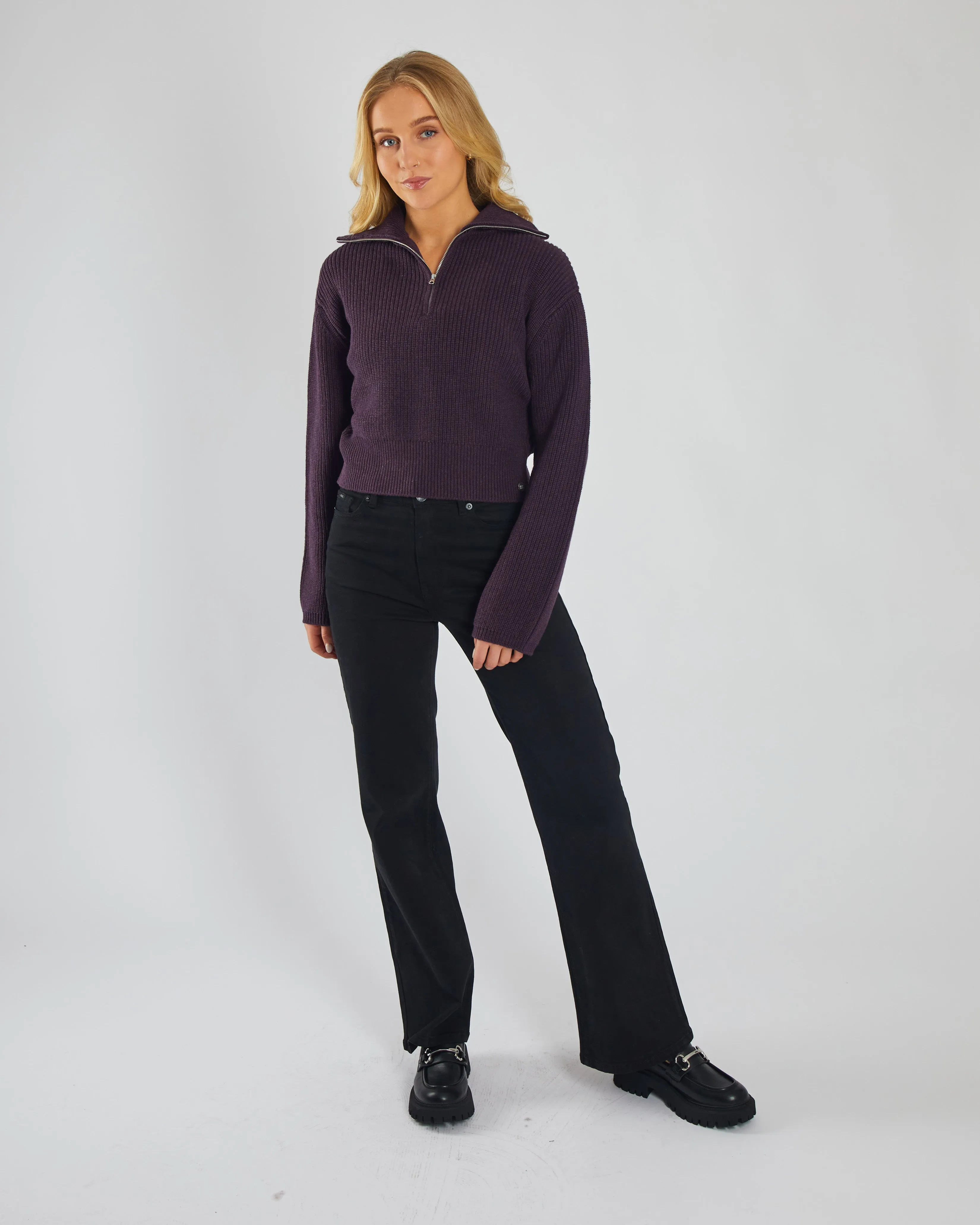 Essential Wear Marcelle Knit Plum Perfect Melange