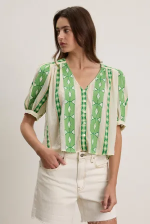 Smooth Stitch Pattern Cuffed hem MARISSA TOP