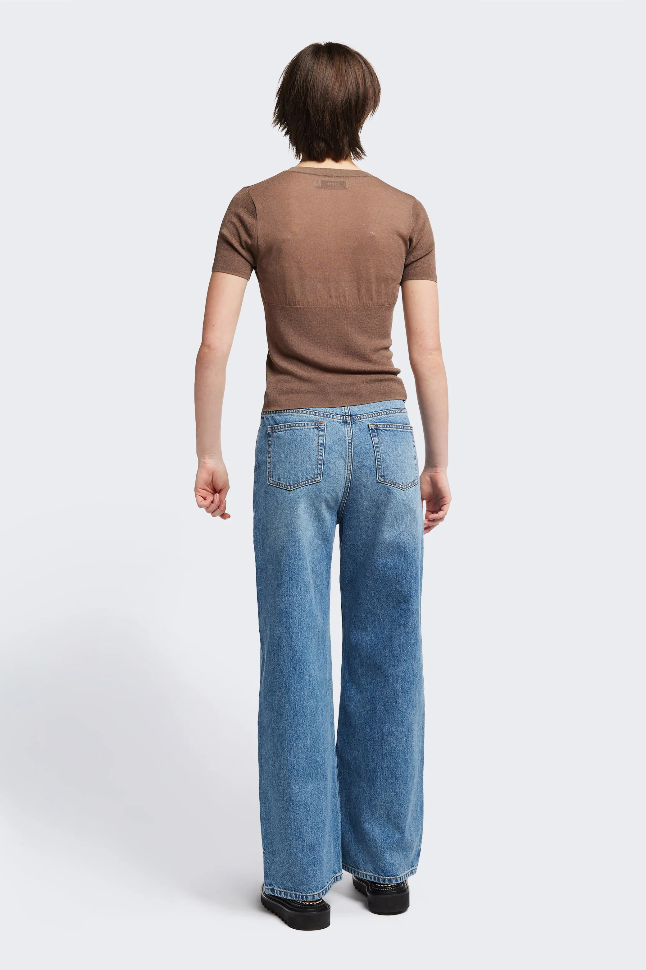 Break Knit Top Taupe Heat Retention Technology Ventilated Mesh Panel