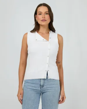 Marleigh Knit Tank White Quick Dry Performance